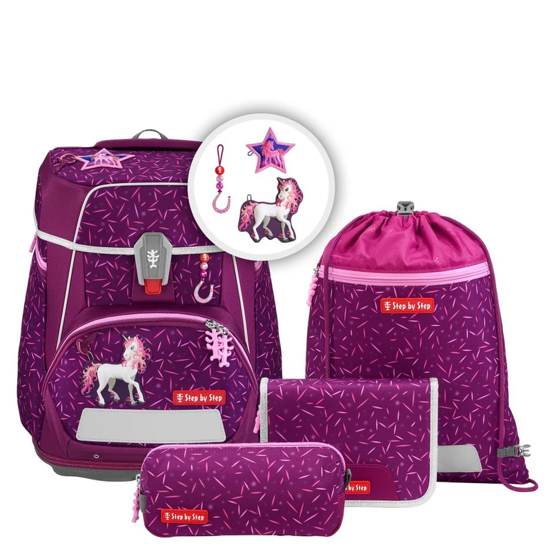 Step by Step Space - Set de mochila escolar 5 piezas (Pretty Unicorn Nuala)