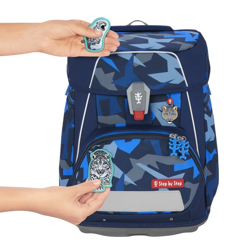 Step by Step Space - Set de mochila escolar 5 piezas (Snow Leopard Arko)