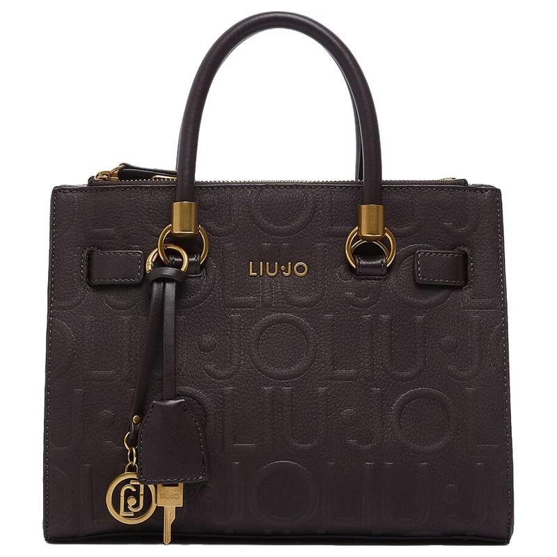 Liu Jo Manh S Satchel Logoprägung - Bolso bandolera 27 cm (deep brown)