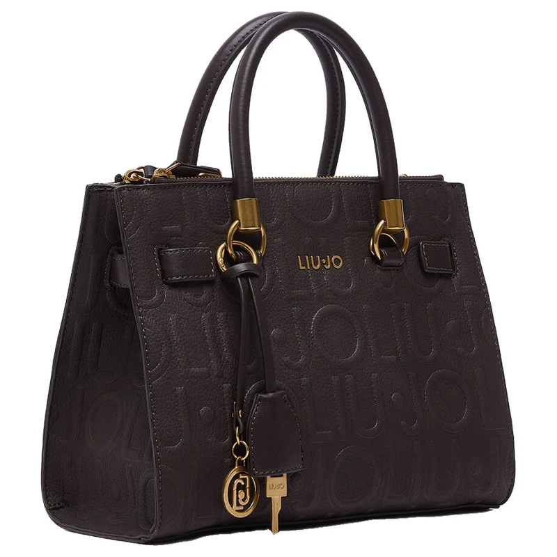 Liu Jo Manh S Satchel Logoprägung - Bolso bandolera 27 cm (deep brown)