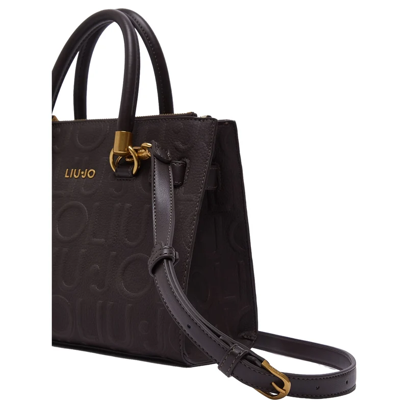 Liu Jo Manh S Satchel Logoprägung - Bolso bandolera 27 cm (deep brown)