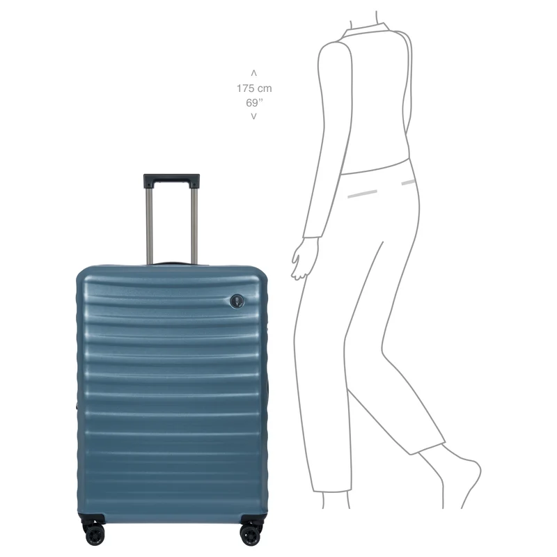 Brics Nausicaa - Trolley de 4 ruedas 79 cm expandible (grey blue)