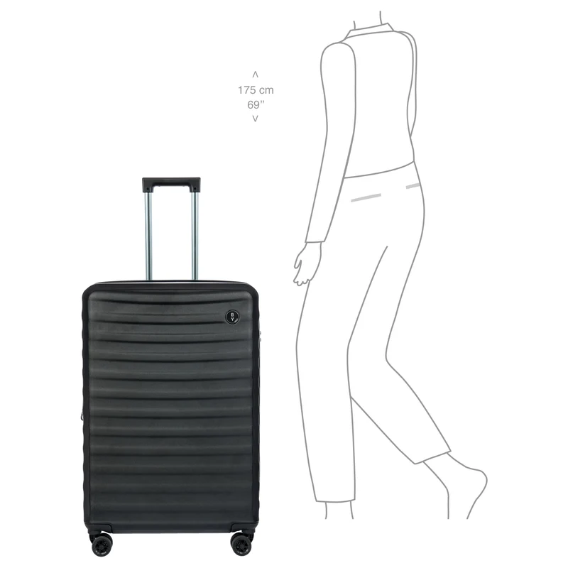 Brics Nausicaa - Trolley de 4 ruedas 79 cm expandible (black)