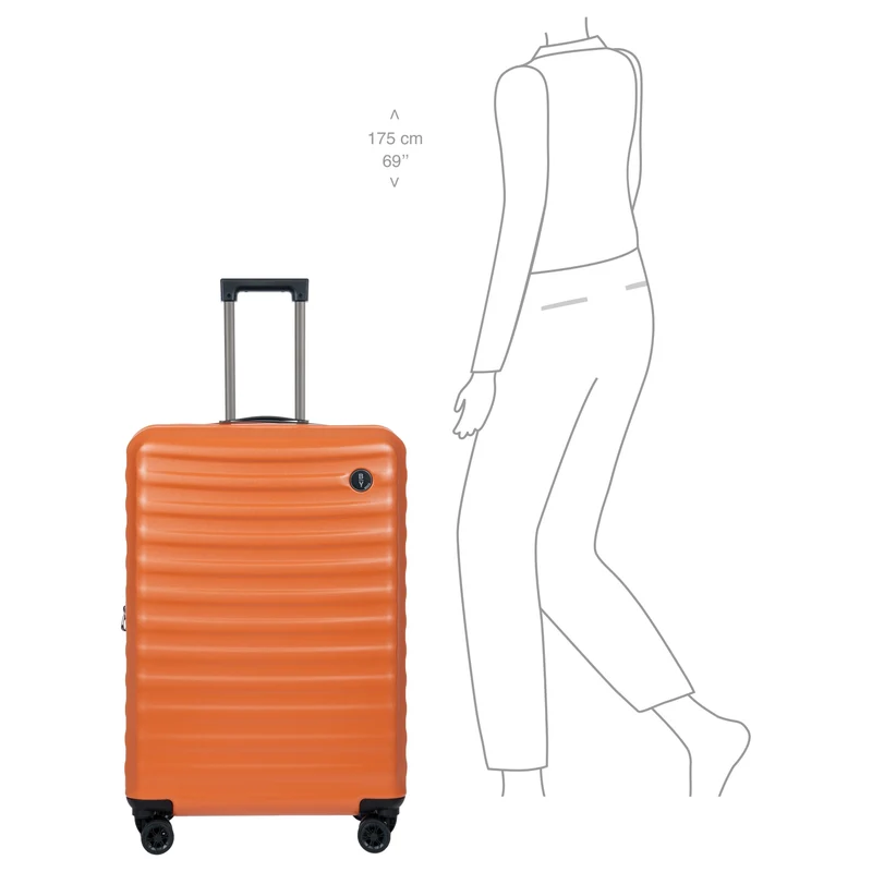 Brics Nausicaa - Trolley de 4 ruedas 79 cm expandible (orange)