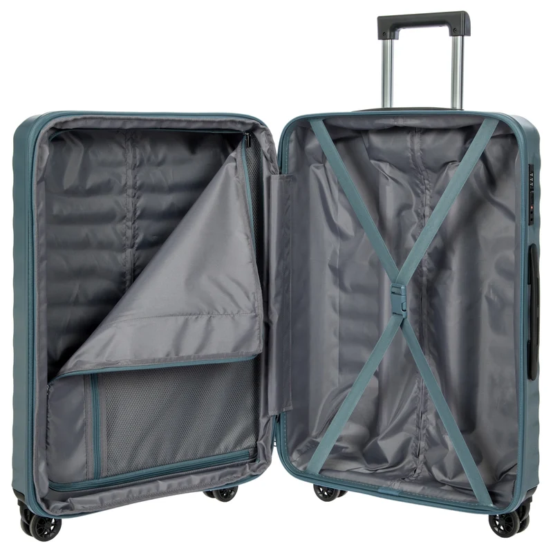 Brics Nausicaa - Trolley de 4 ruedas 69.5 cm expandible (grey blue)