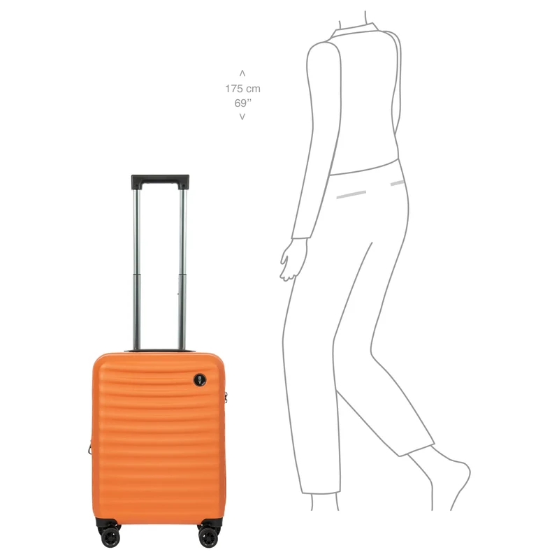 Brics Nausicaa - Trolley de cabina con 4 ruedas 55 cm expandible (orange)