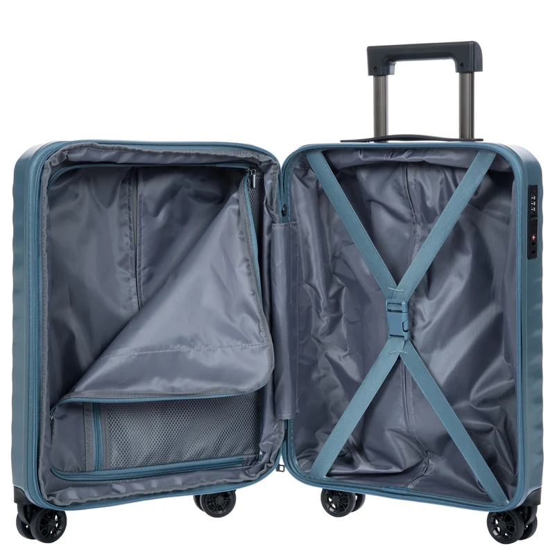 Brics Nausicaa - Trolley de cabina de 4 ruedas 55 cm expandible (grey blue)