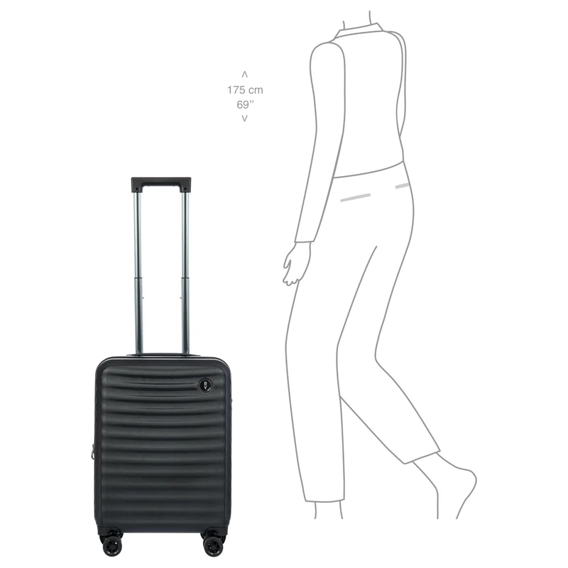 Brics Nausicaa - Trolley de cabina de 4 ruedas 55 cm expandible (black)