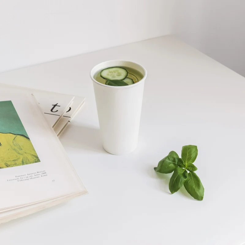 Vasos Blancos Compostables 360ml (12oz)