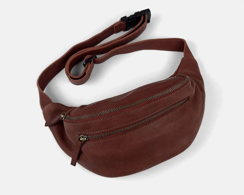 Riñonera bandolera CUIROTS Classic de piel
