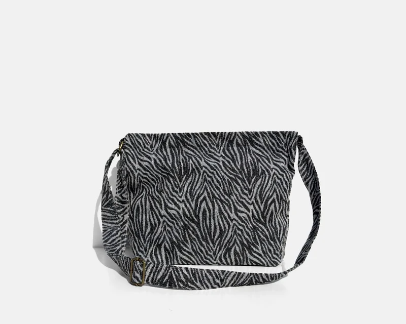 Bolsa bandolera mediana MINIOTS zebra