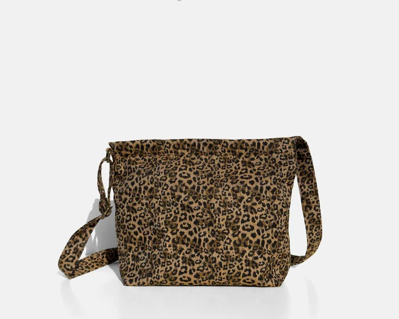 Bolsa bandolera mediana MINIOTS Leopardo