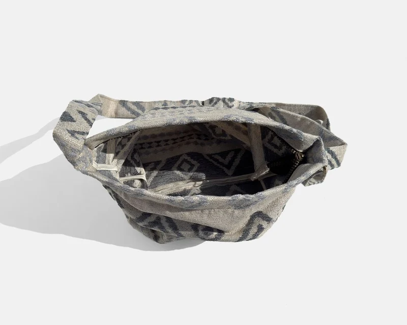 Bolsa bandolera mediana MINIOTS étnico gris