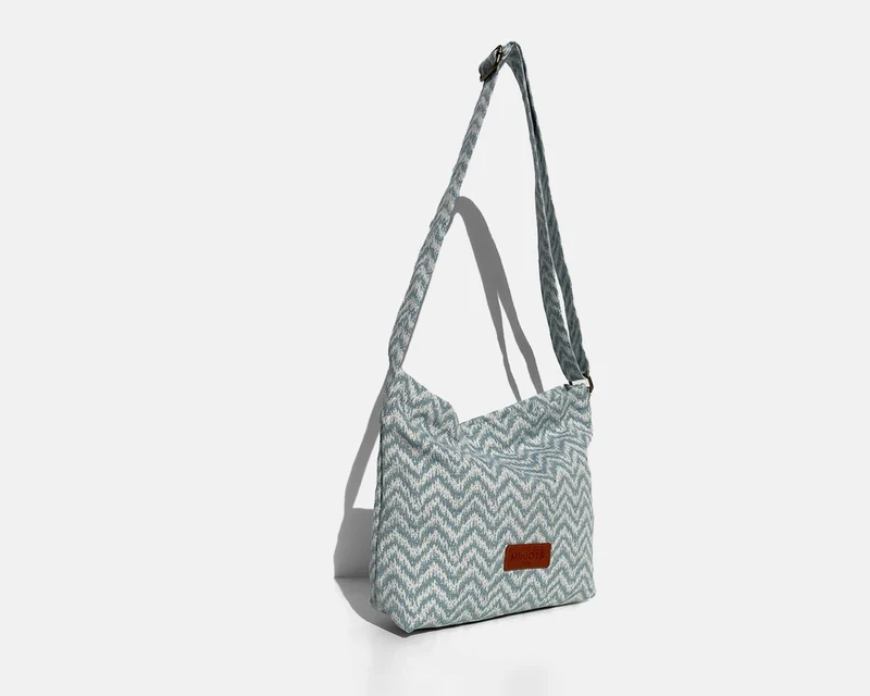 Bolsa bandolera mediana MINIOTS étnico azul