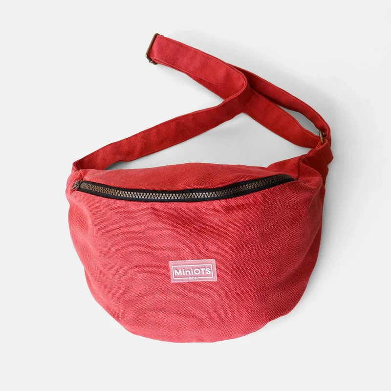 Bandolera riñonera grande MINIOTS MiniCanva con efecto lavado