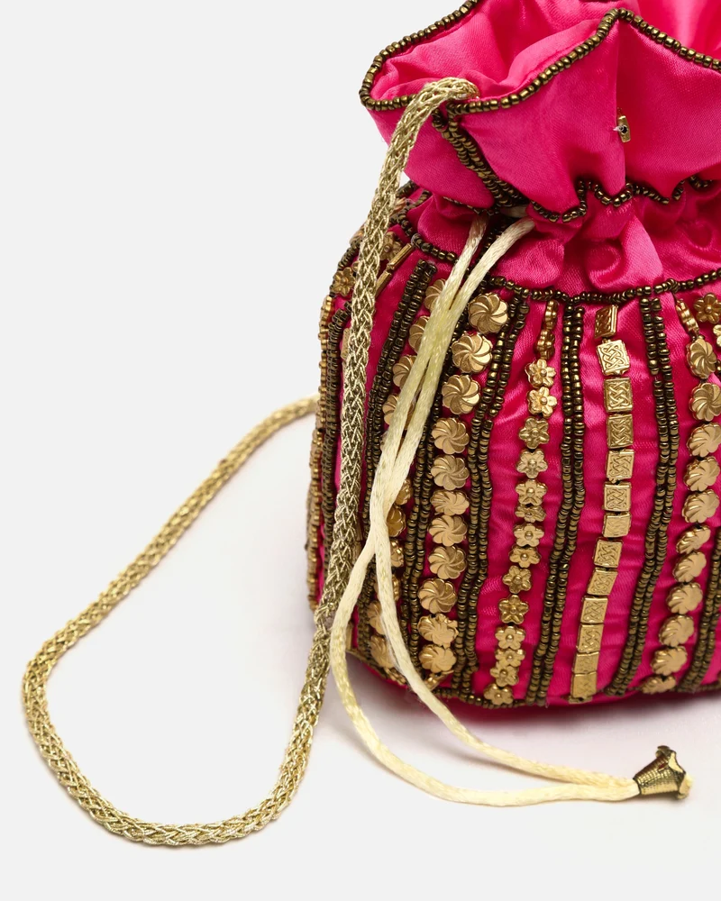 Saqui bolso de fiesta con abalorios