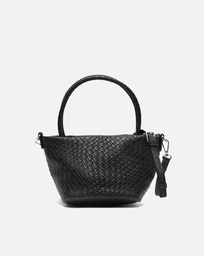 Trena bolso tote pequeño trenzado con asa bandolera extraíble