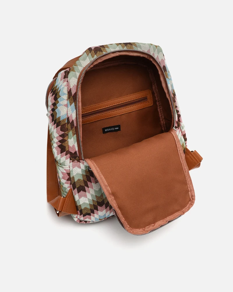 Dila mochila antirrobo estampado jacquard