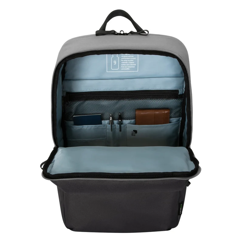 Mochila de viaje Sagano™ EcoSmart® de 16" - Negra/Gris
