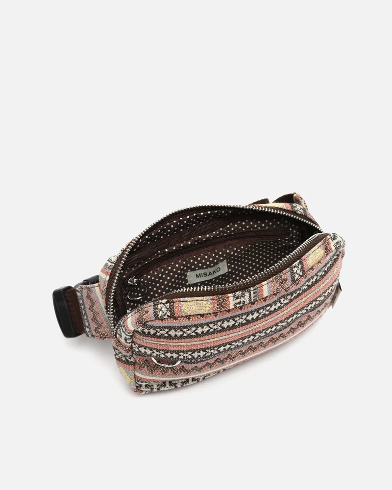 Jaka riñonera con estampado jacquard