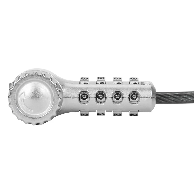 DEFCON® Ultimate Cable Combinado Serializado Universal Candado con Cabezal Adaptable Slimline Candado - (B2B single pack)