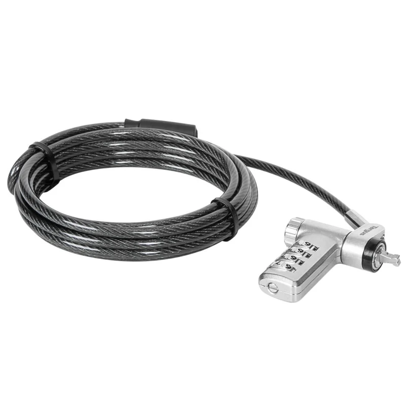 DEFCON® Ultimate Cable Combinado Serializado Universal Candado con Cabezal Adaptable Slimline Candado - (B2B single pack)