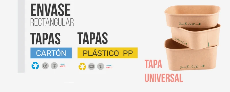 Tapa Transparente para Envase Microondable Kraft 500/750/1000ml