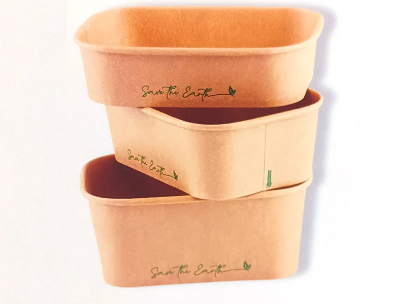 Envase Microondable Rectangular Kraft 750 ml- 25oz