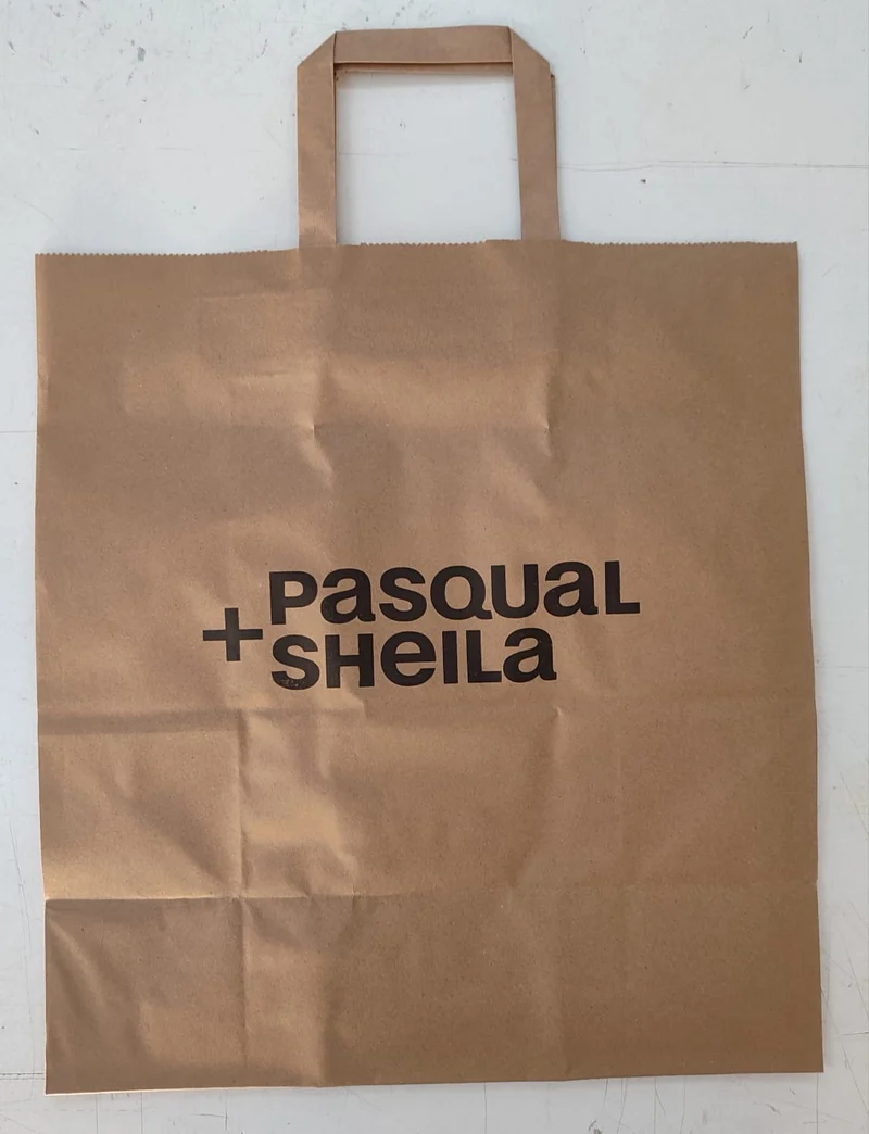 Bolsa Kraft Asa Plana XL (32x12x40cm) (personalizada a 1 tinta- a 2 caras)- 1500 unidades
