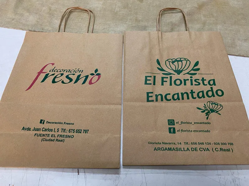 Bolsa Kraft Asa Plana S1 (26x14x32cm) (personalizada a 1 tinta- a 2 caras)- 1500 unidades