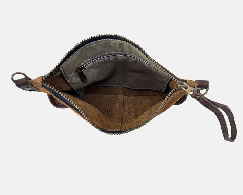 Bolso de mano pequeño y bandolera de serraje CUIROTS Zoe