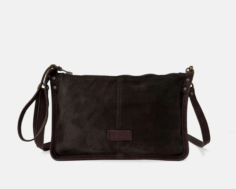 Bolso de mano pequeño y bandolera de serraje CUIROTS Zoe
