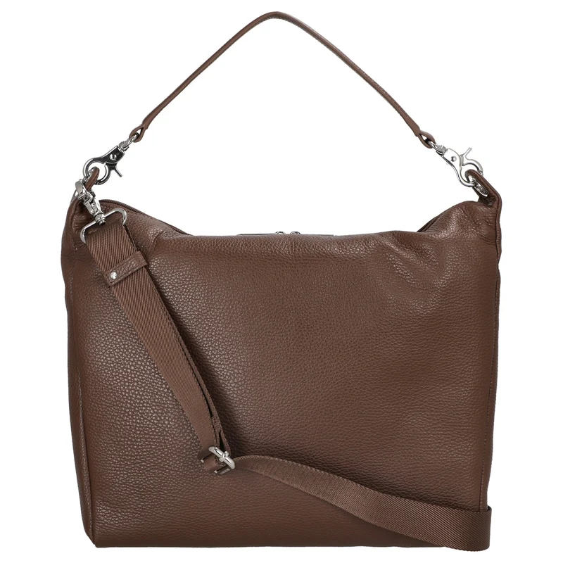 Mandarina Duck Mellow Leather Hobo - Bolso de hombro 33 cm (milk chocolate)