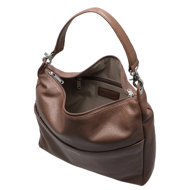 Mandarina Duck Mellow Leather Hobo - Bolso de hombro 33 cm (milk chocolate)
