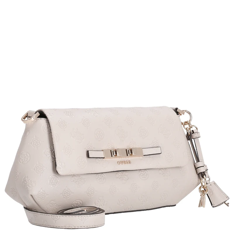 Guess Carmella Crossbody Flap - Bolso bandolera 30 cm (bone logo)