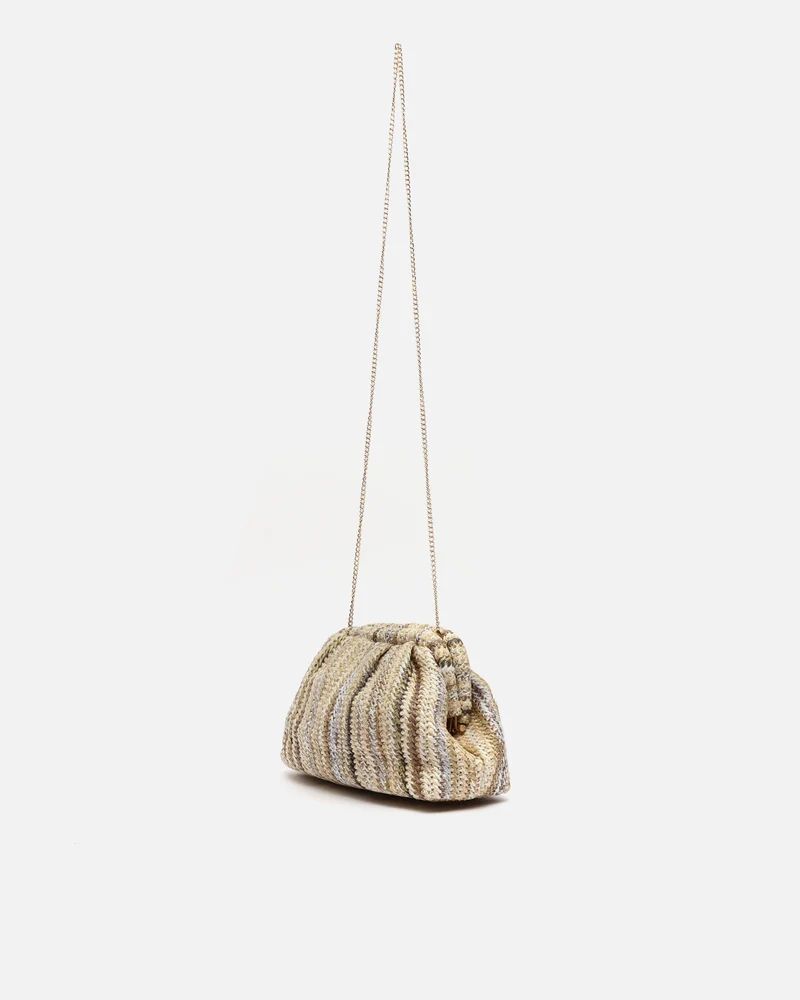 Sandi bolso de fiesta efecto rafia