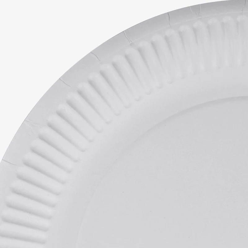 Plato Cartón Laminado Blanco 23 cm