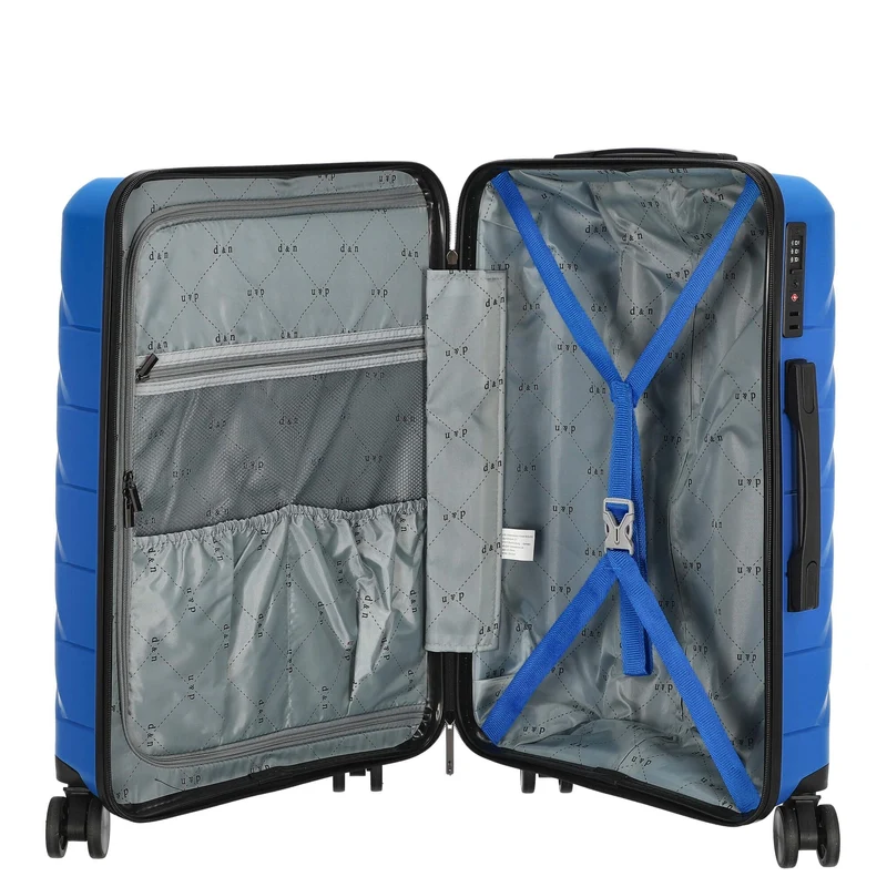 D&N Travel Line 4100 - Maleta de 4 ruedas M 64 cm (azul)