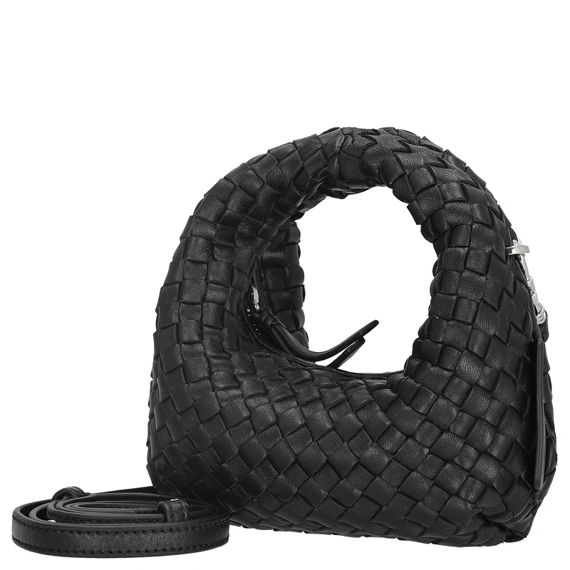 Les Visionnaires Greta Micro Weave Silky - Bolso de mano 20 cm (black)