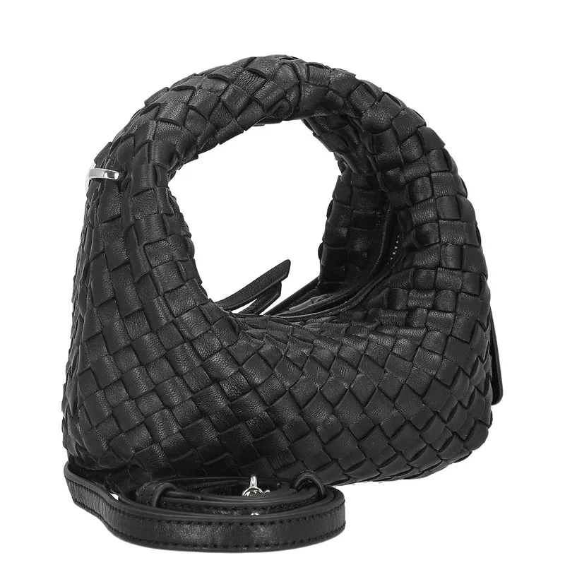 Les Visionnaires Greta Micro Weave Silky - Bolso de mano 20 cm (black)