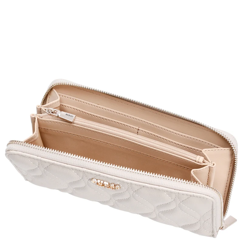 Guess Maxine SLG Large Zip - Cartera 12cc 20.5 cm (light taupe)