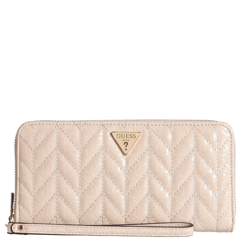 Guess Stacey SLG Large Zip - Cartera 12cc 21 cm (light beige)