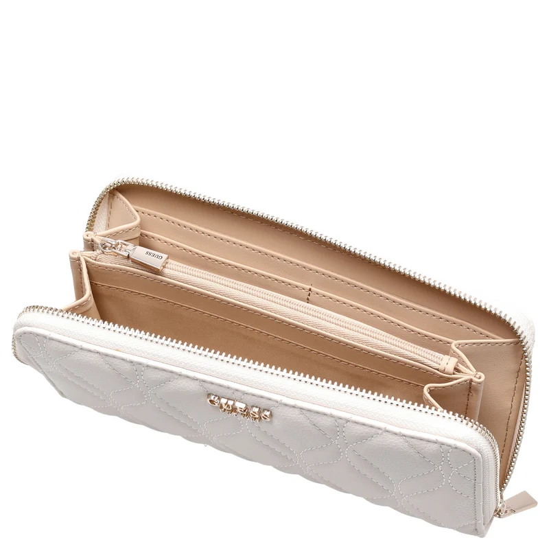 Guess Maxine SLG Large Zip - Cartera 12cc 20.5 cm (off white)