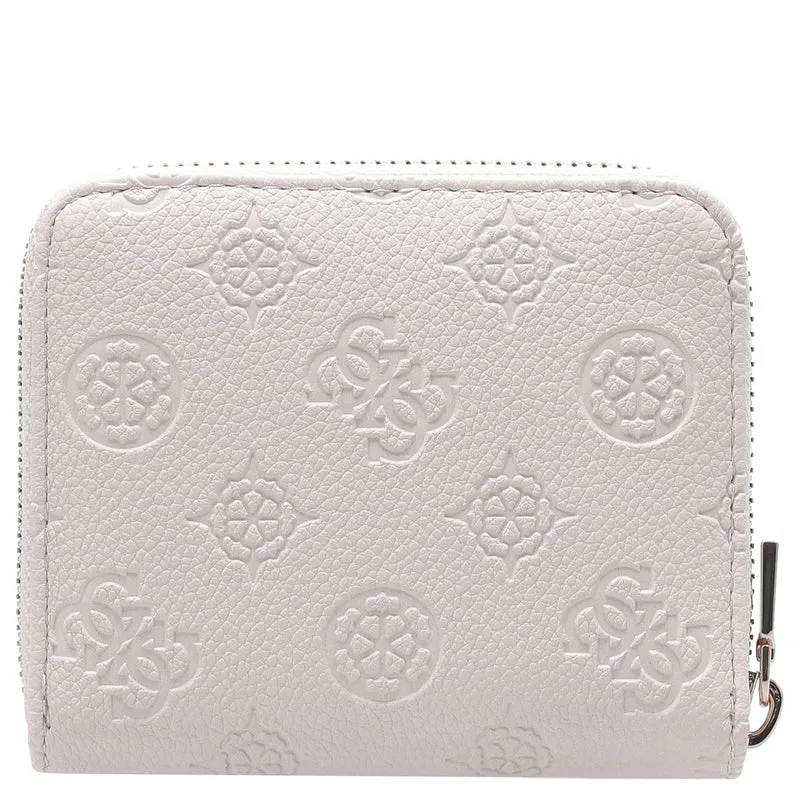 Guess Ella Logo SLG Small Zip - Cartera 4cc 11 cm (stone logo)