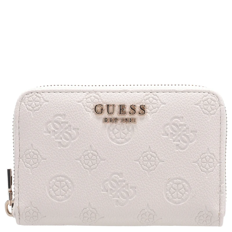 Guess Ella Logo SLG Medium Zip - Cartera 4cc 14 cm (stone logo)