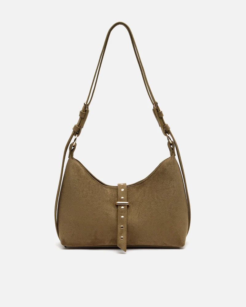 Belly bolso de hombro pequeño efecto ante