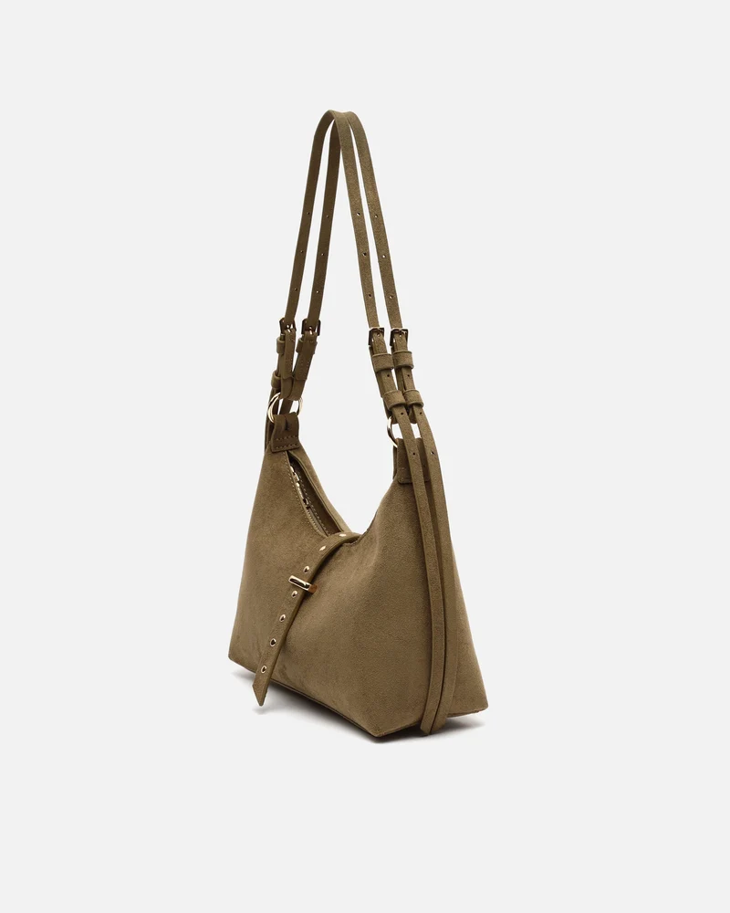 Belly bolso de hombro pequeño efecto ante