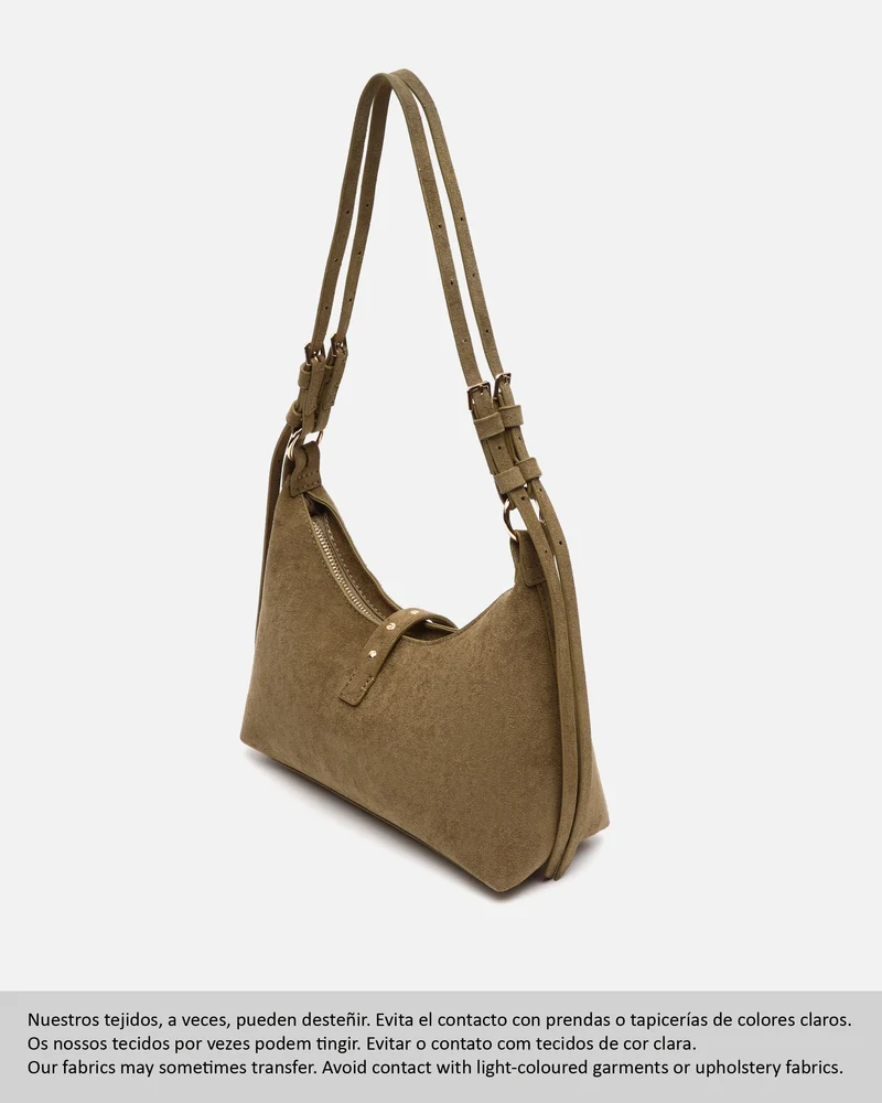 Belly bolso de hombro pequeño efecto ante