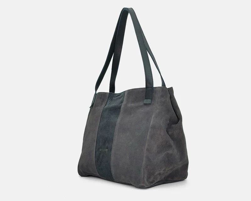 Bolso de hombro tipo Tote Bag CUIROTS Bi de serraje y pana