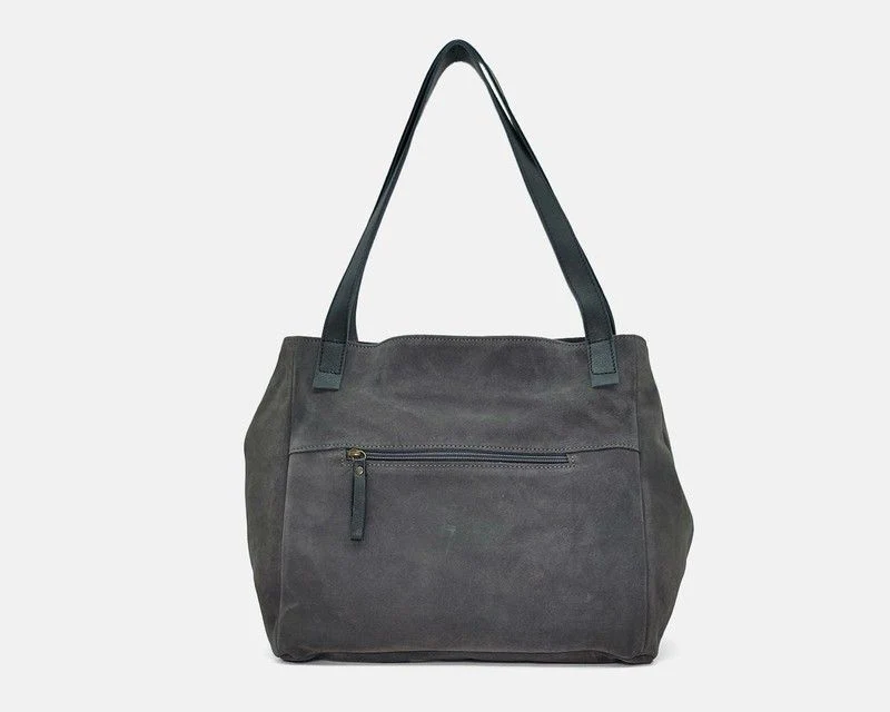 Bolso de hombro tipo Tote Bag CUIROTS Bi de serraje y pana